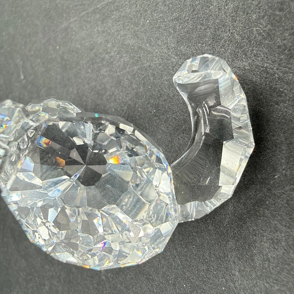 Vtg 2006 Swarovski Sitting Cat Crystal Kitten. Retired‎ Stamped Swan No Box